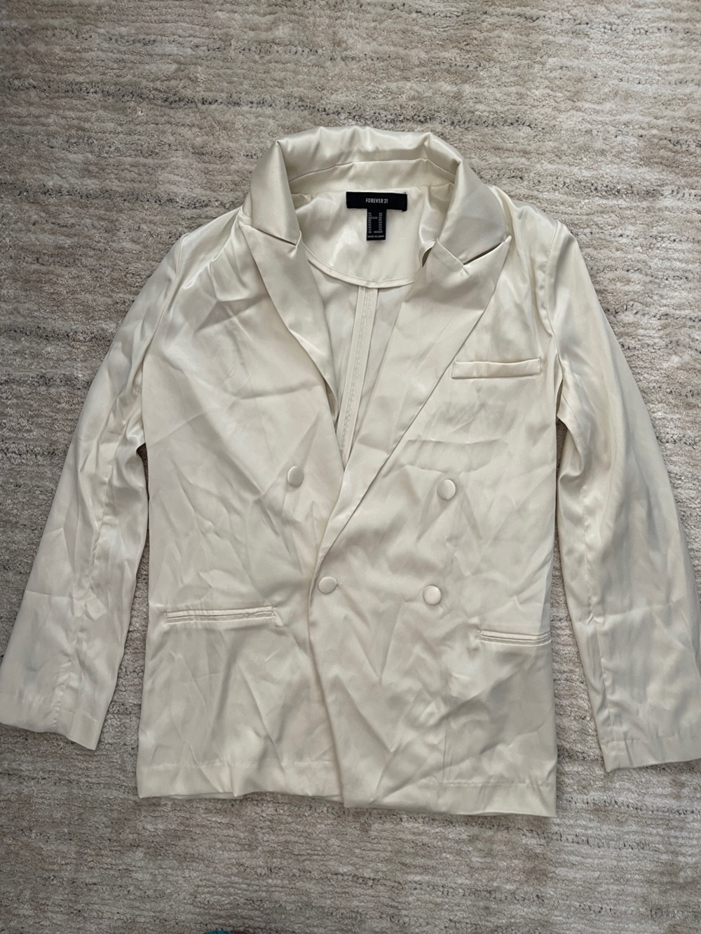 Forever 21 Cream Satin Blouse